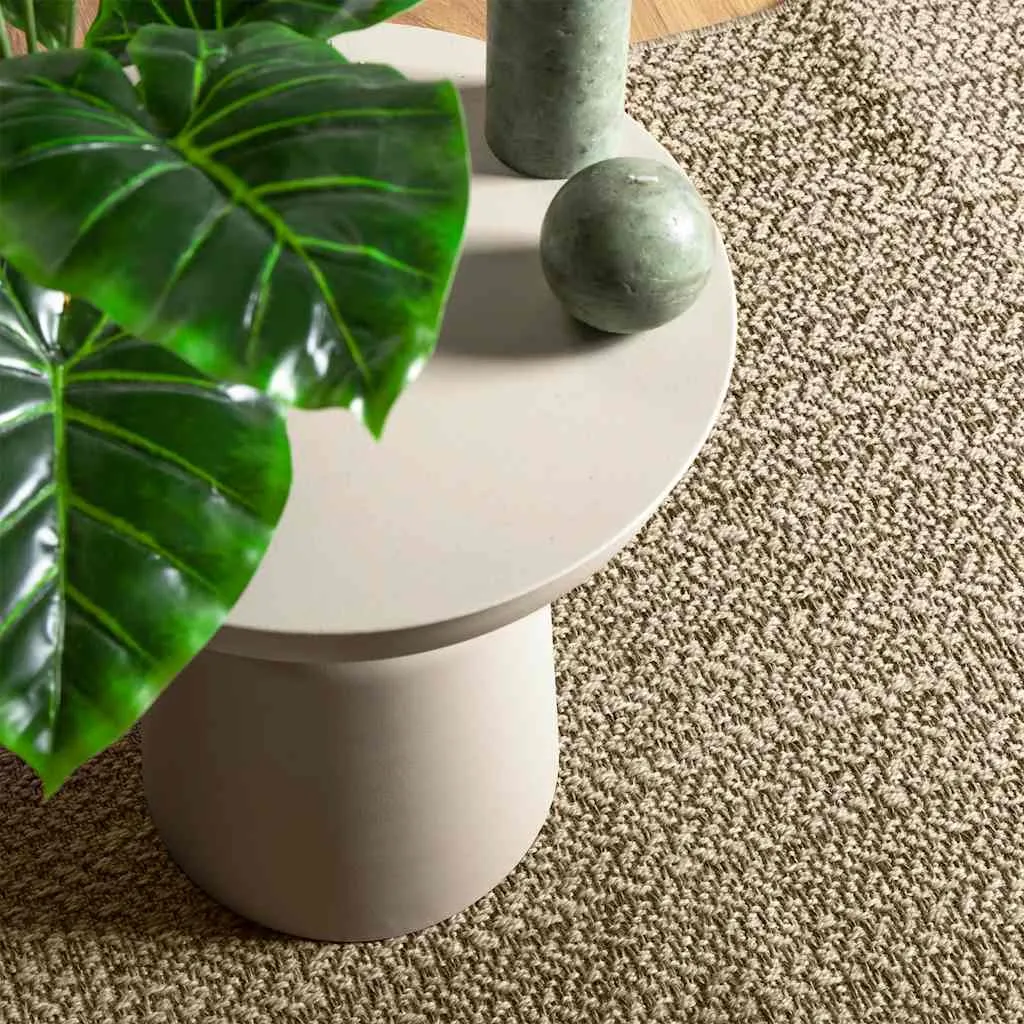 Rug ZIZUR Beige 200x290 cm Jute Look Indoor and Outdoor