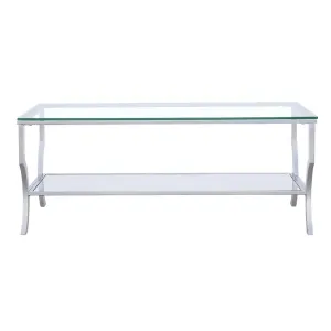 Saide - Rectangular Glass Top Coffee Table - Chrome