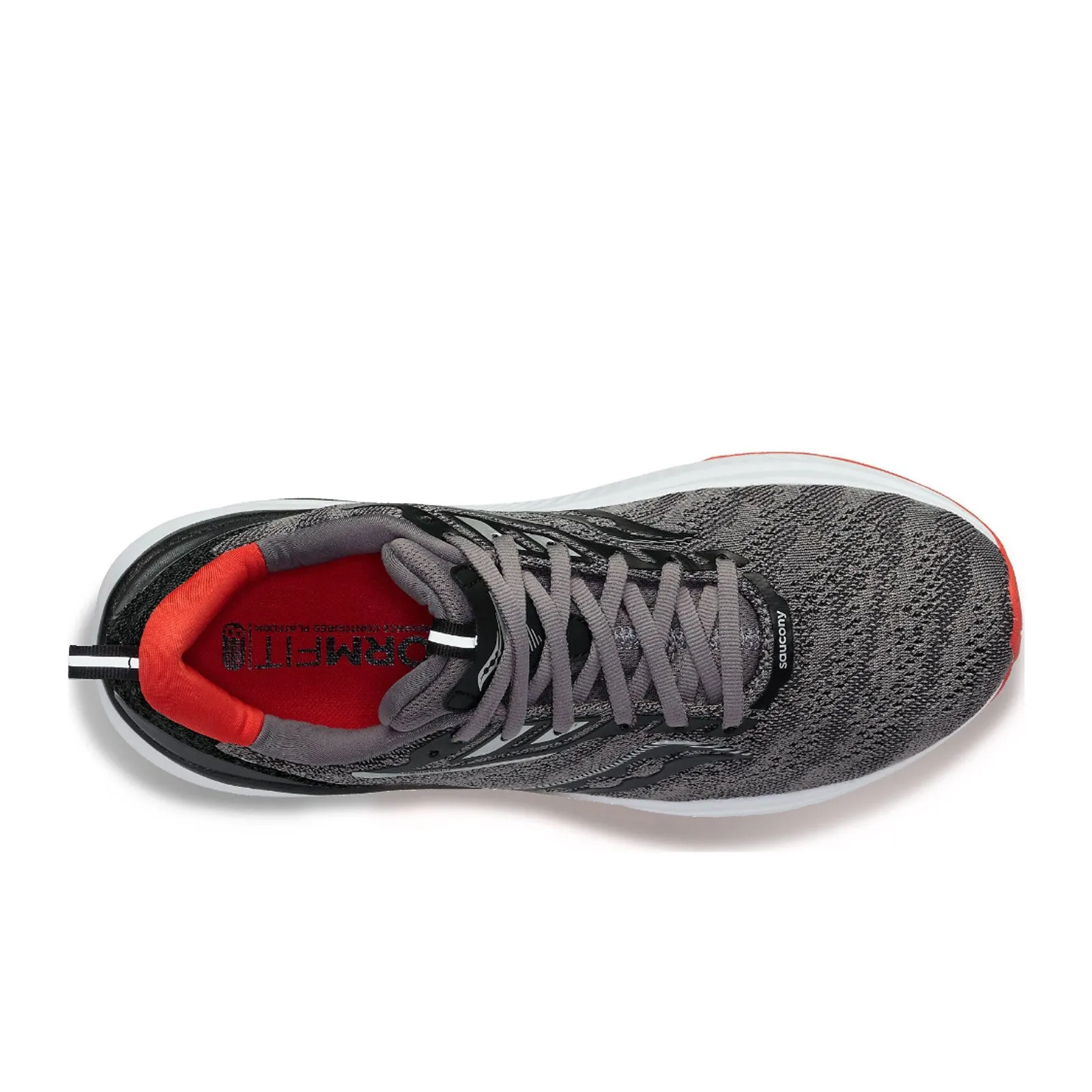 Saucony Echelon 9 Running Shoe (Men) - Charcoal/Red Sky