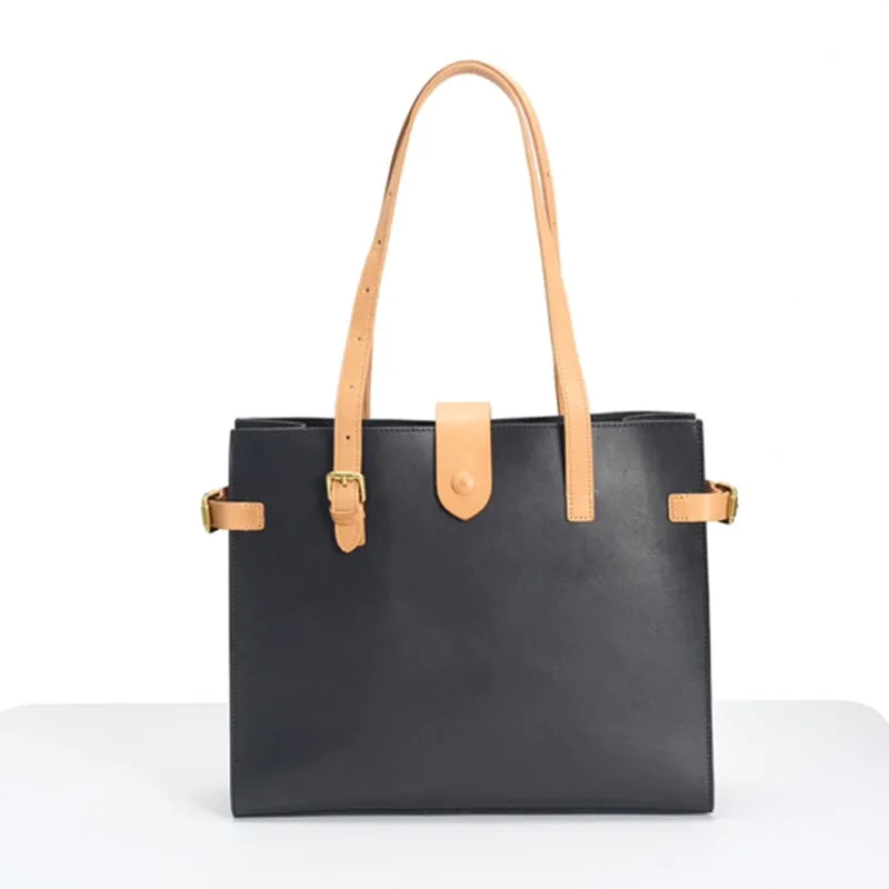 Simple Retro Cowhide Handheld Fashion Women's Tote Bag