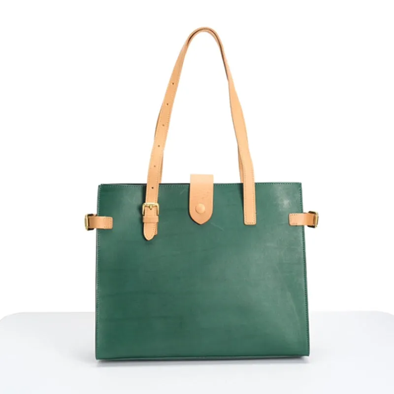 Simple Retro Cowhide Handheld Fashion Women's Tote Bag