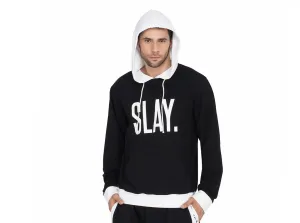 SLAY. Classic Men's Black & White Hoodie