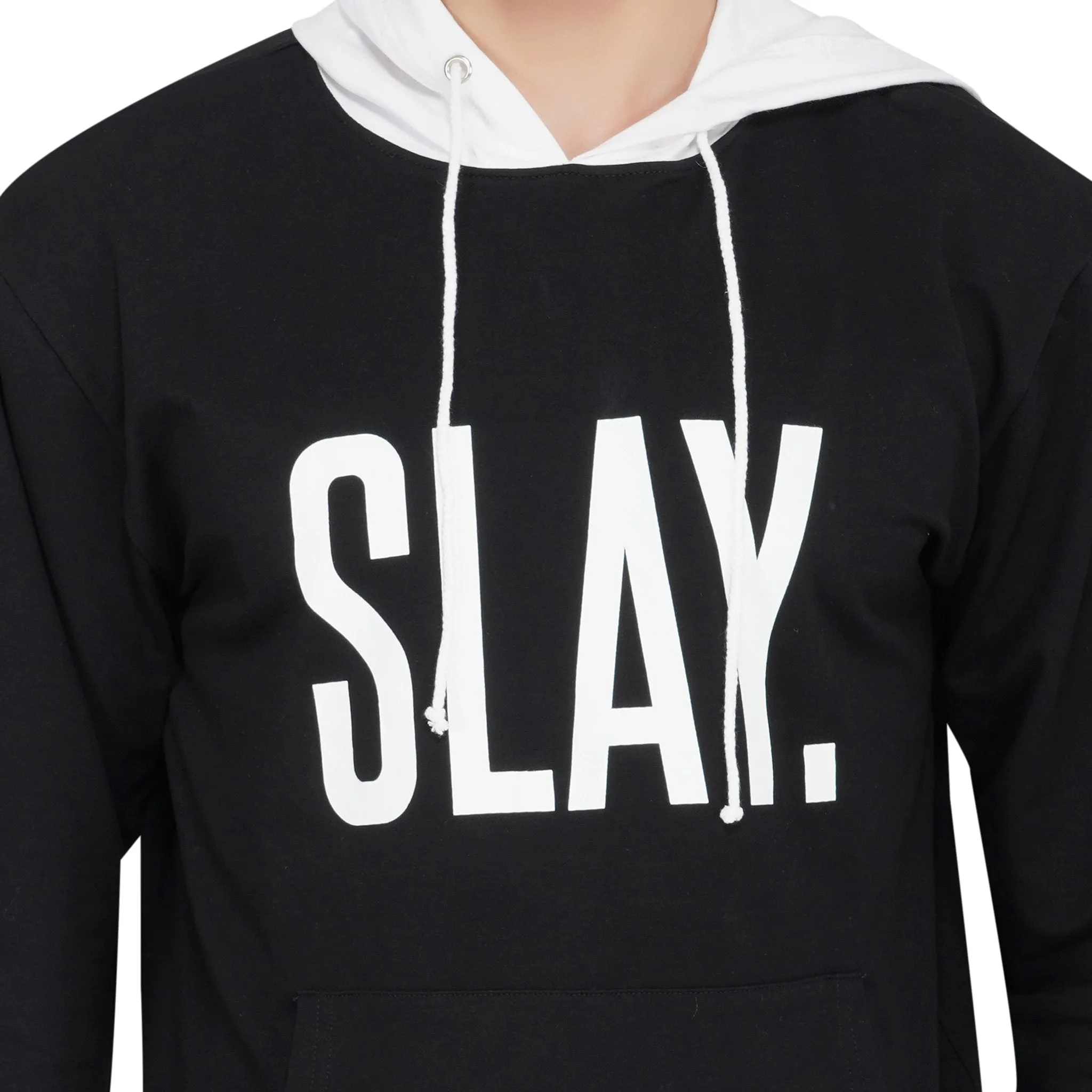 SLAY. Classic Men's Black & White Hoodie