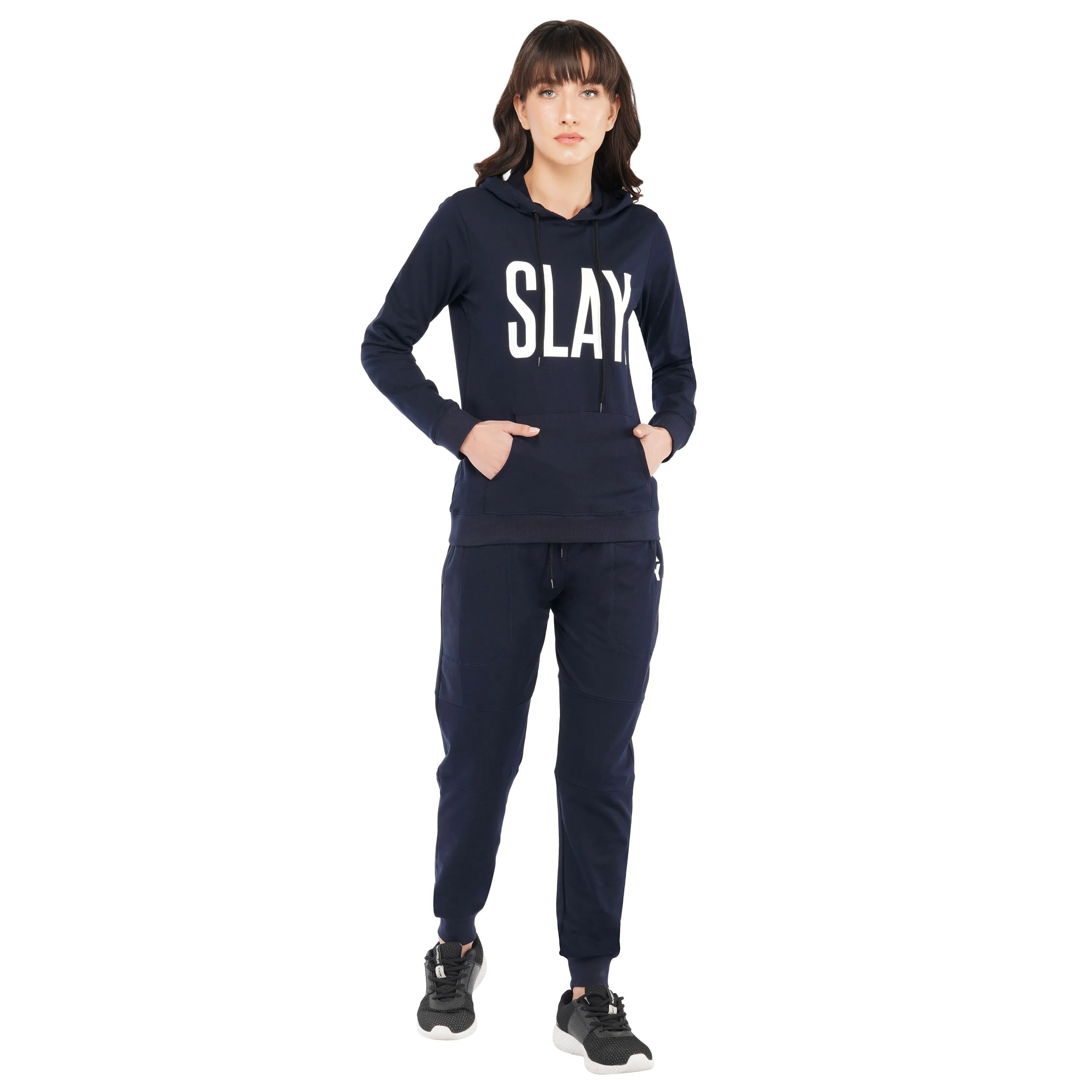 SLAY. Classic Women's Navy Blue Tracksuit