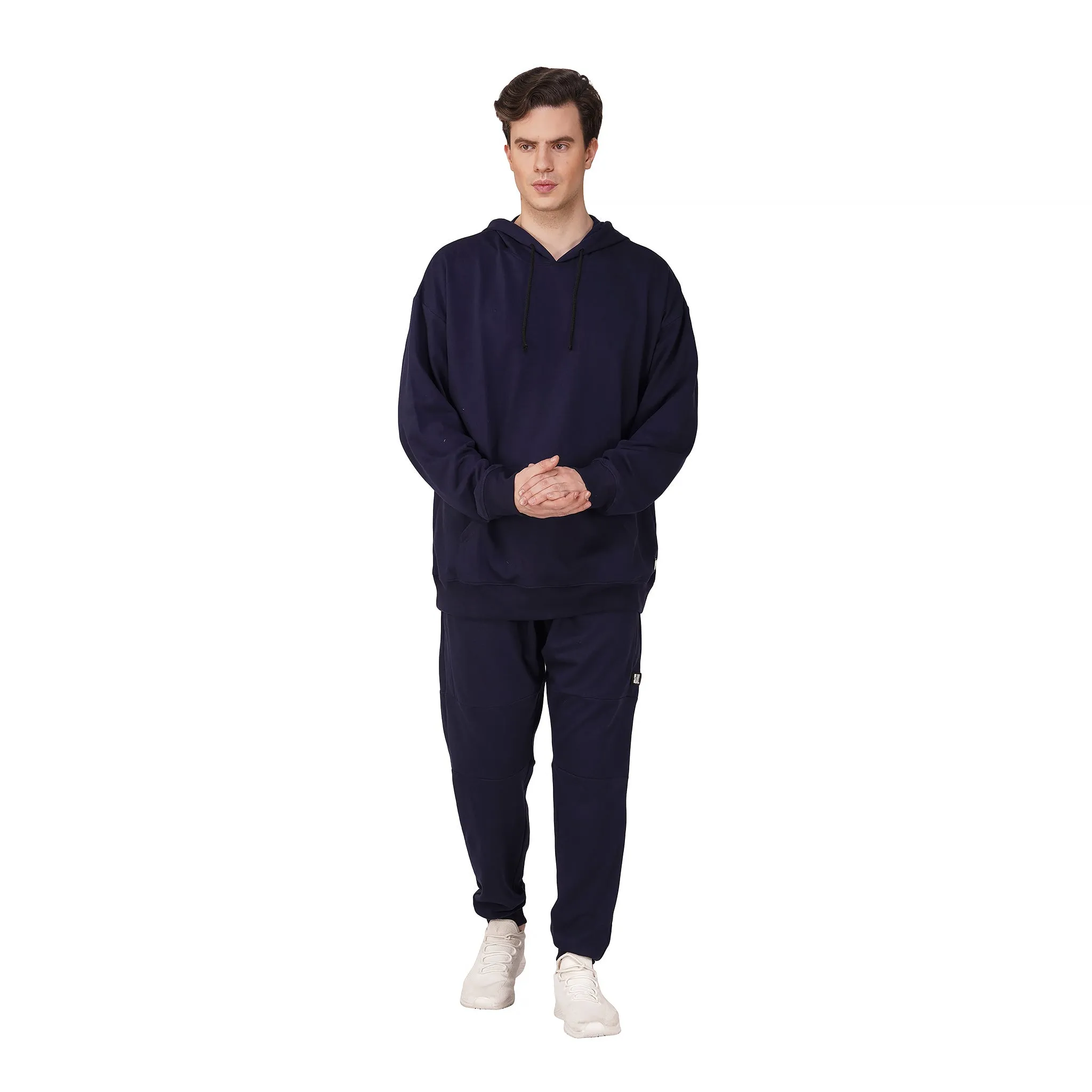 SLAY. Men's Navy Oversized Drop Shoulder Hoodie & Joggers Co-ord Set