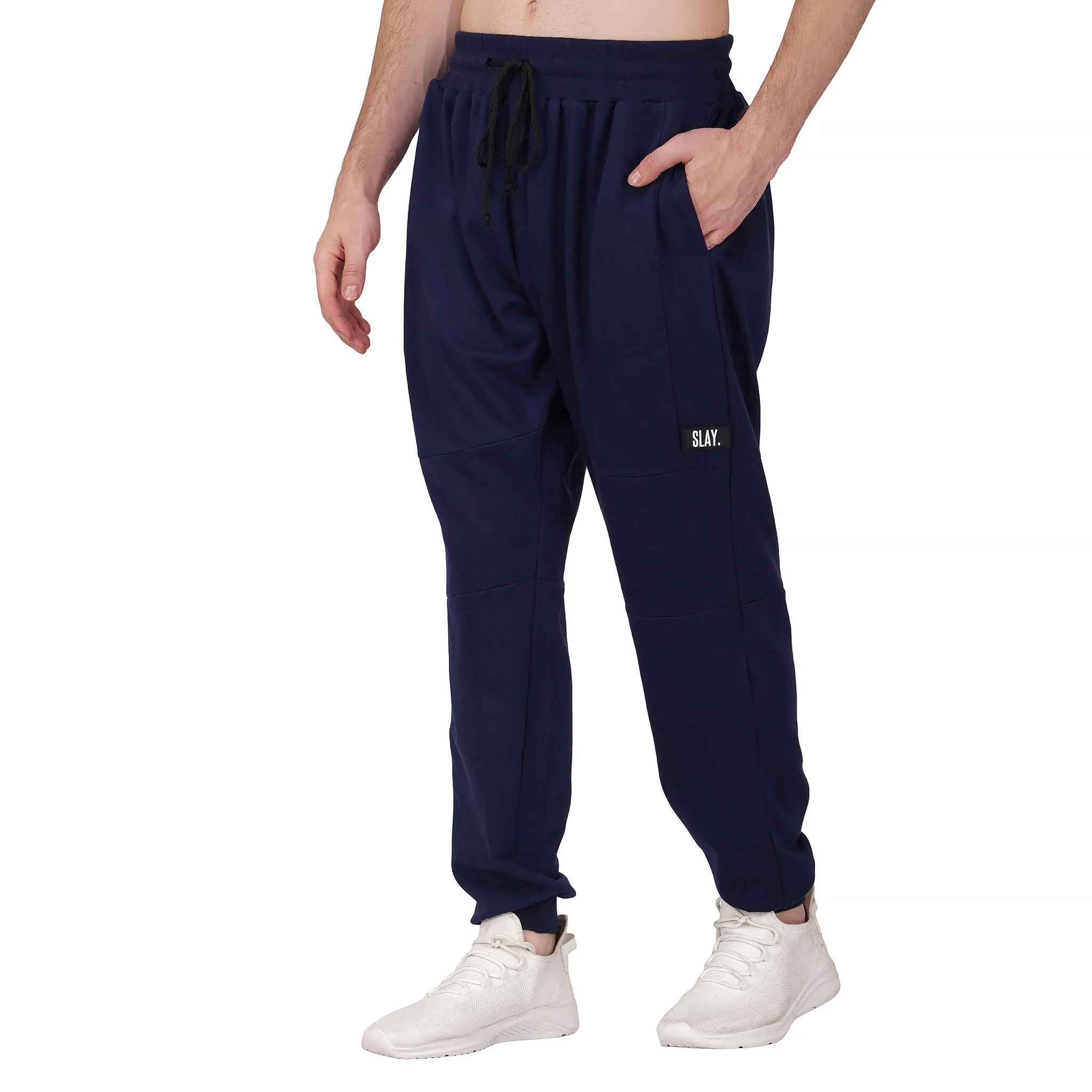 SLAY. Men's Navy Oversized Drop Shoulder Hoodie & Joggers Co-ord Set