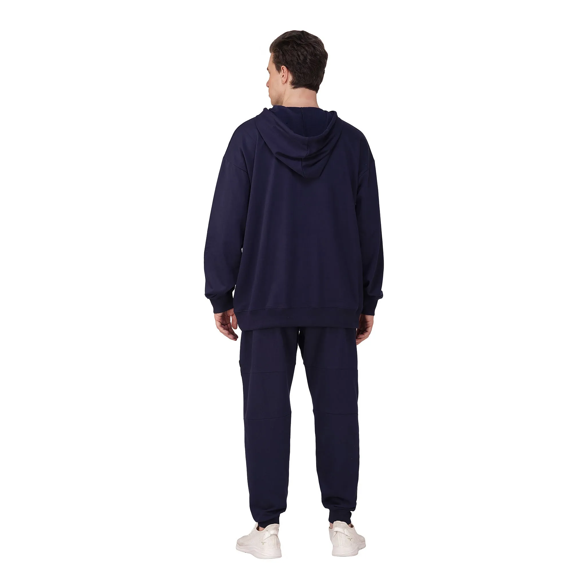 SLAY. Men's Navy Oversized Drop Shoulder Hoodie & Joggers Co-ord Set