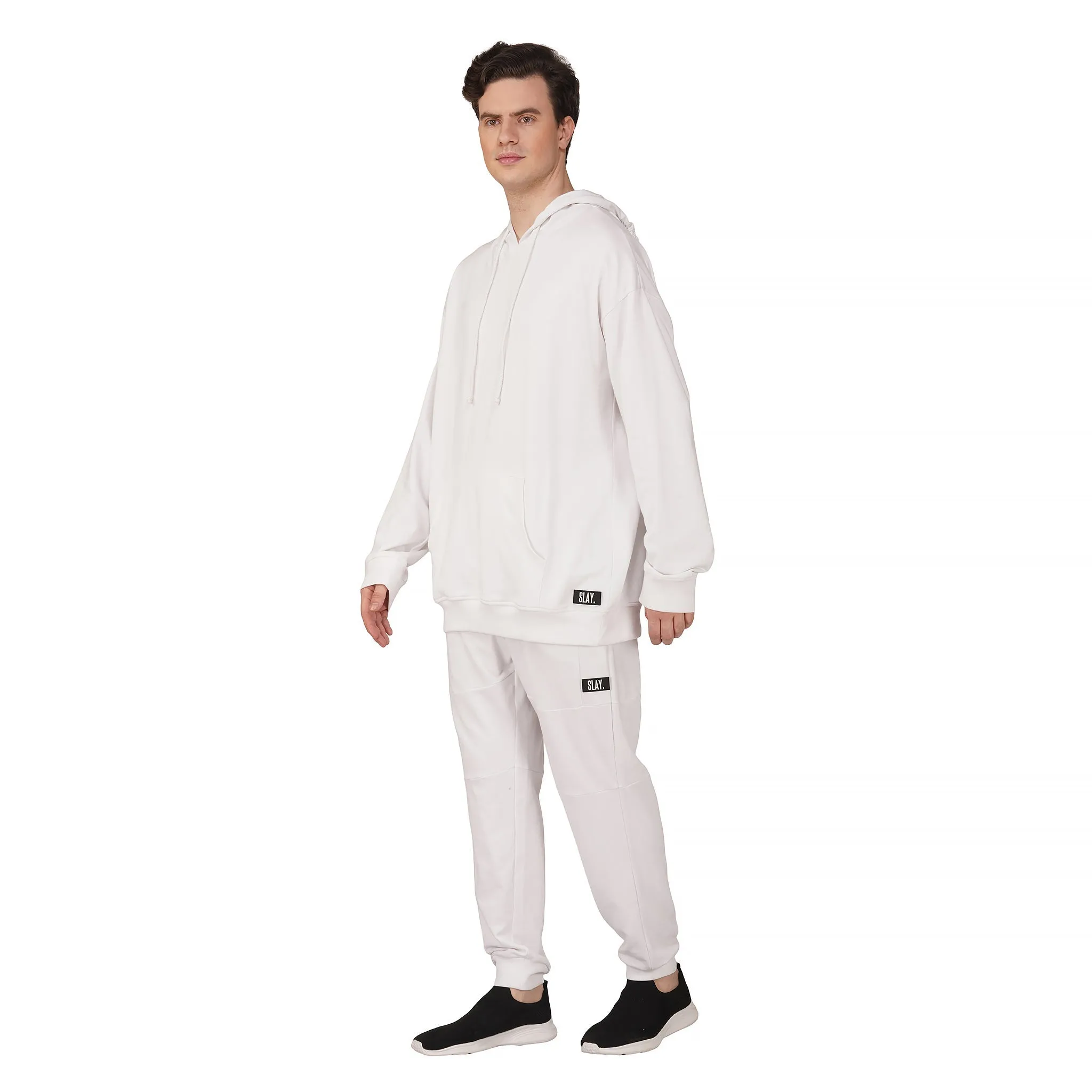 SLAY. Men's White Joggers