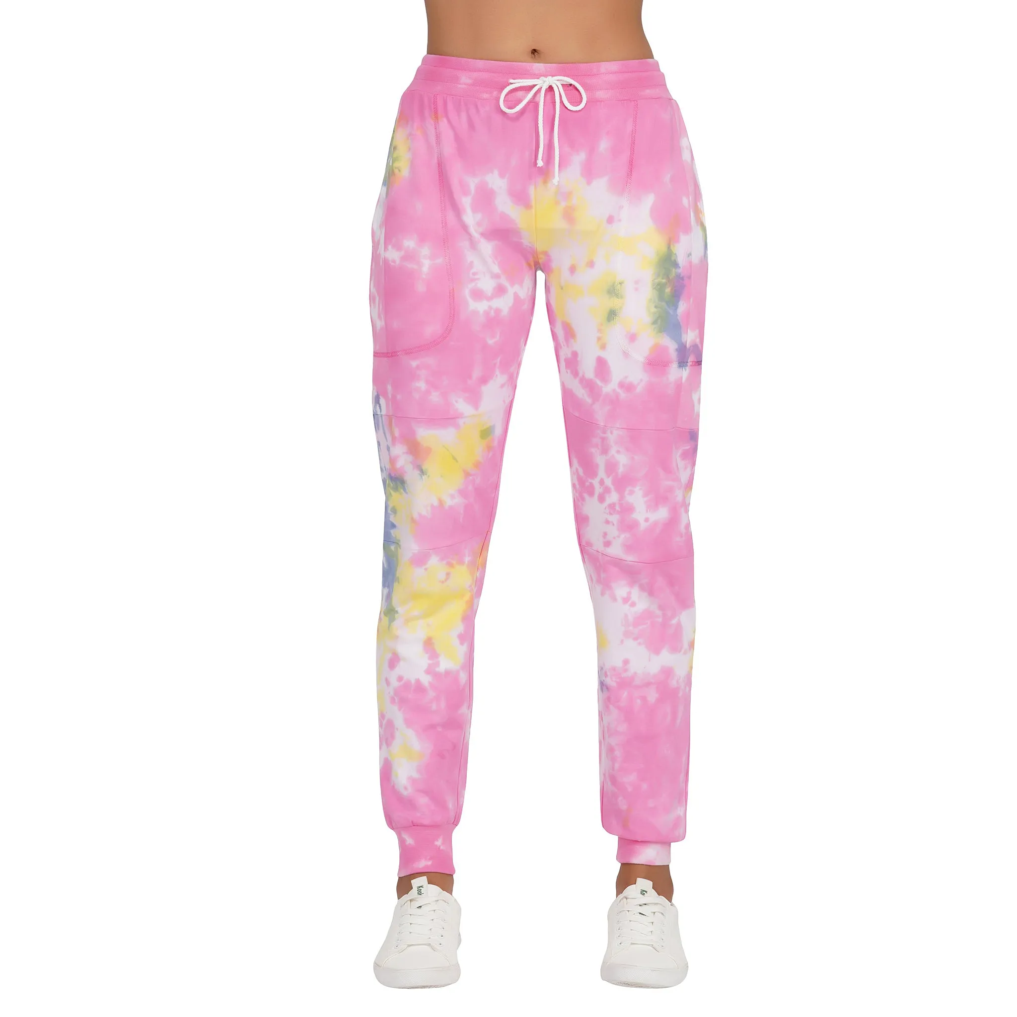 SLAY. Sport Women's Pink Tie Dye Tracksuit Hoodie & Joggers Activewear Co-ord Set