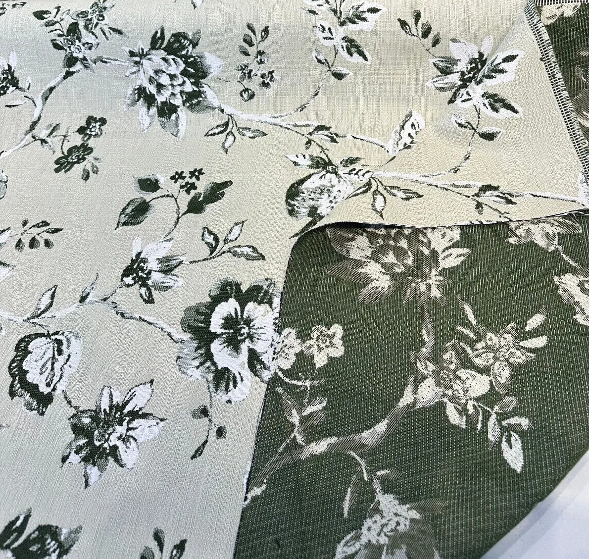 Sunbrella Arianna Floral Green Upholstery Indoor Outdoor Fabric By the yard