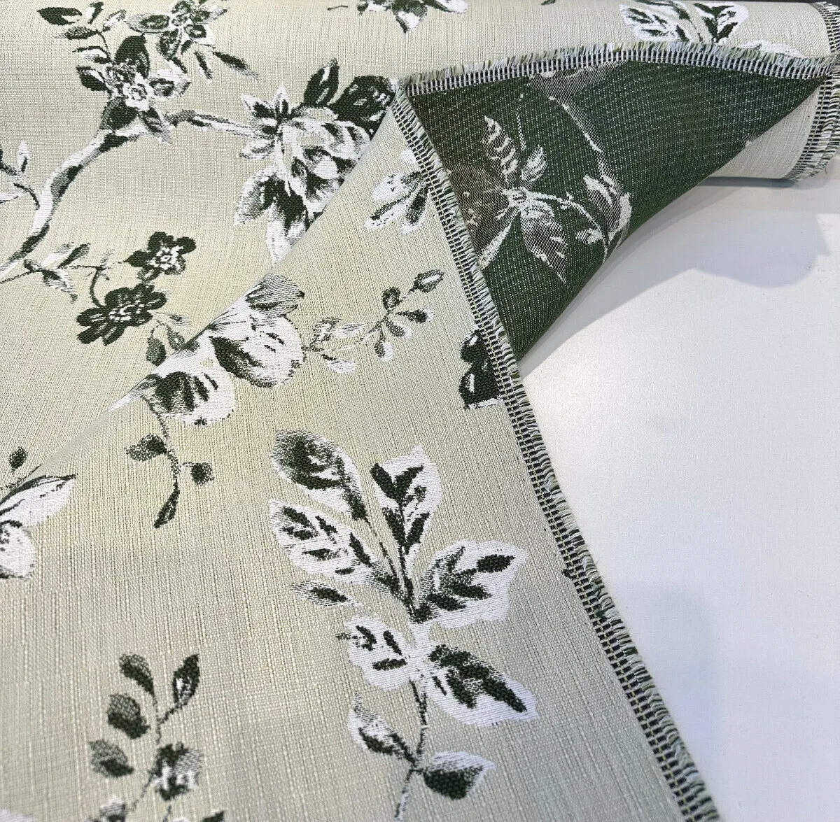 Sunbrella Arianna Floral Green Upholstery Indoor Outdoor Fabric By the yard