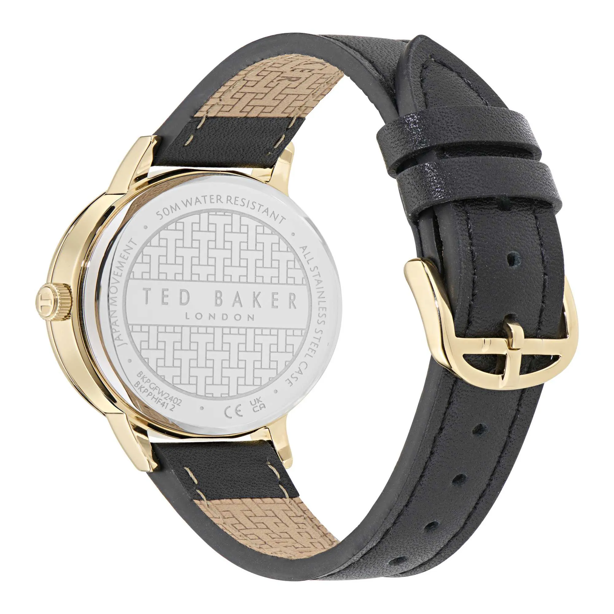 Ted Baker Ladies Iconic Black Leather Watch BKGFW2402