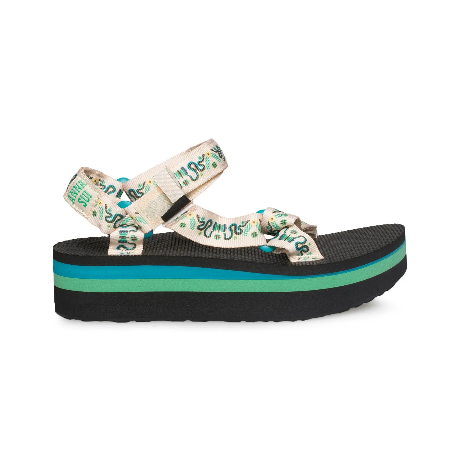 Teva Flatform Universal Anna Sui Deep Teal Sandals - Women's