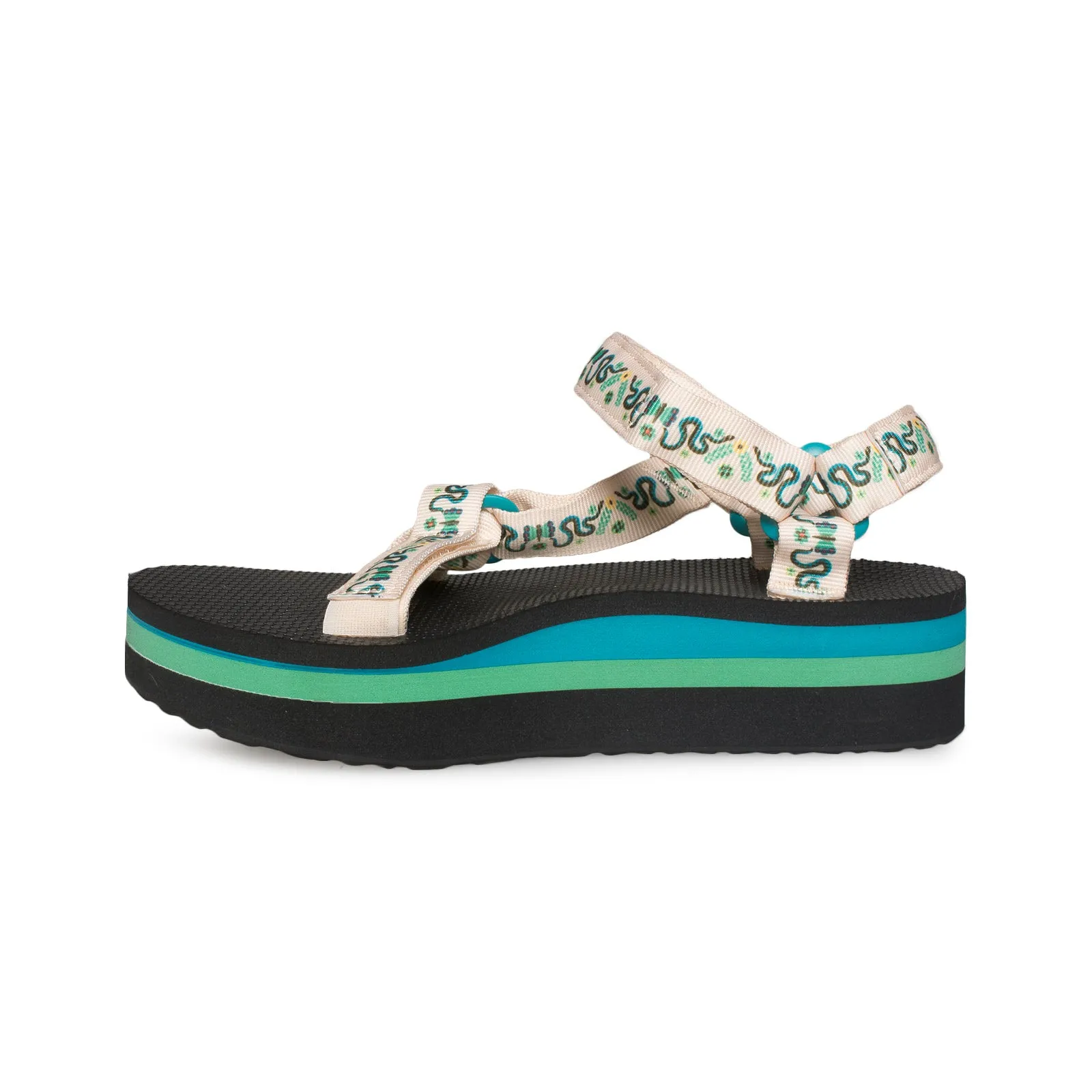 Teva Flatform Universal Anna Sui Deep Teal Sandals - Women's