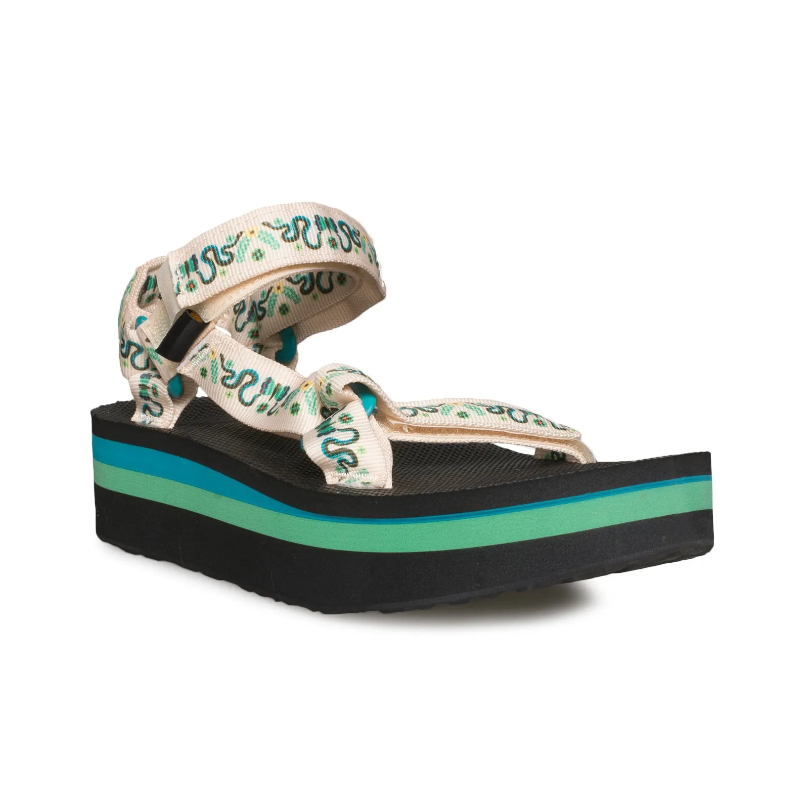 Teva Flatform Universal Anna Sui Deep Teal Sandals - Women's