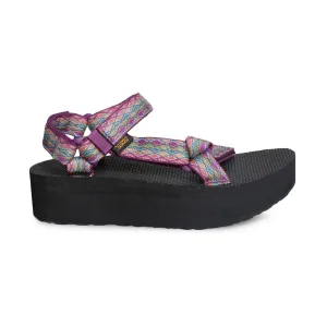 Teva Flatform Universal Miramar Fade Dark Purple Sandals - Women's