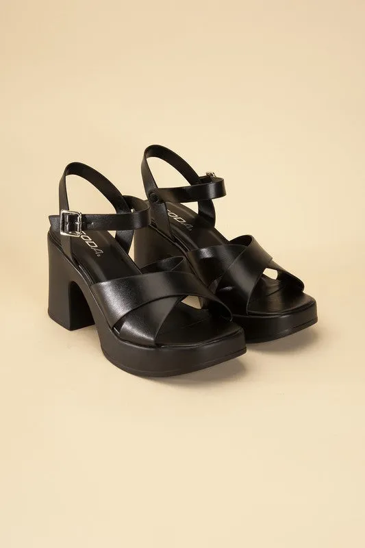 TOUCH-S Crisscross Sandal Heels