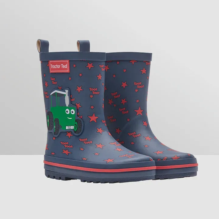 Tractor Ted Star Wellingtons Navy