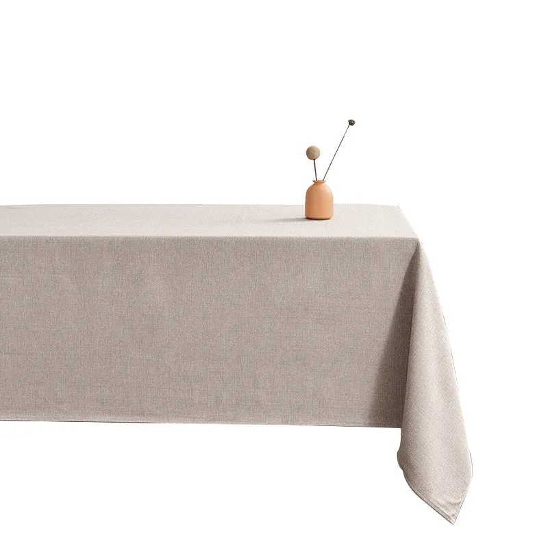 Waterproof and Oil-Proof Tablecloth Pure Color Thickened Rectangular Table Dustproof Tablecloth