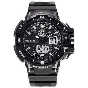 Waterproof Watch Male Student Teenagers Adult Outdoor Double Display Electronic Watch