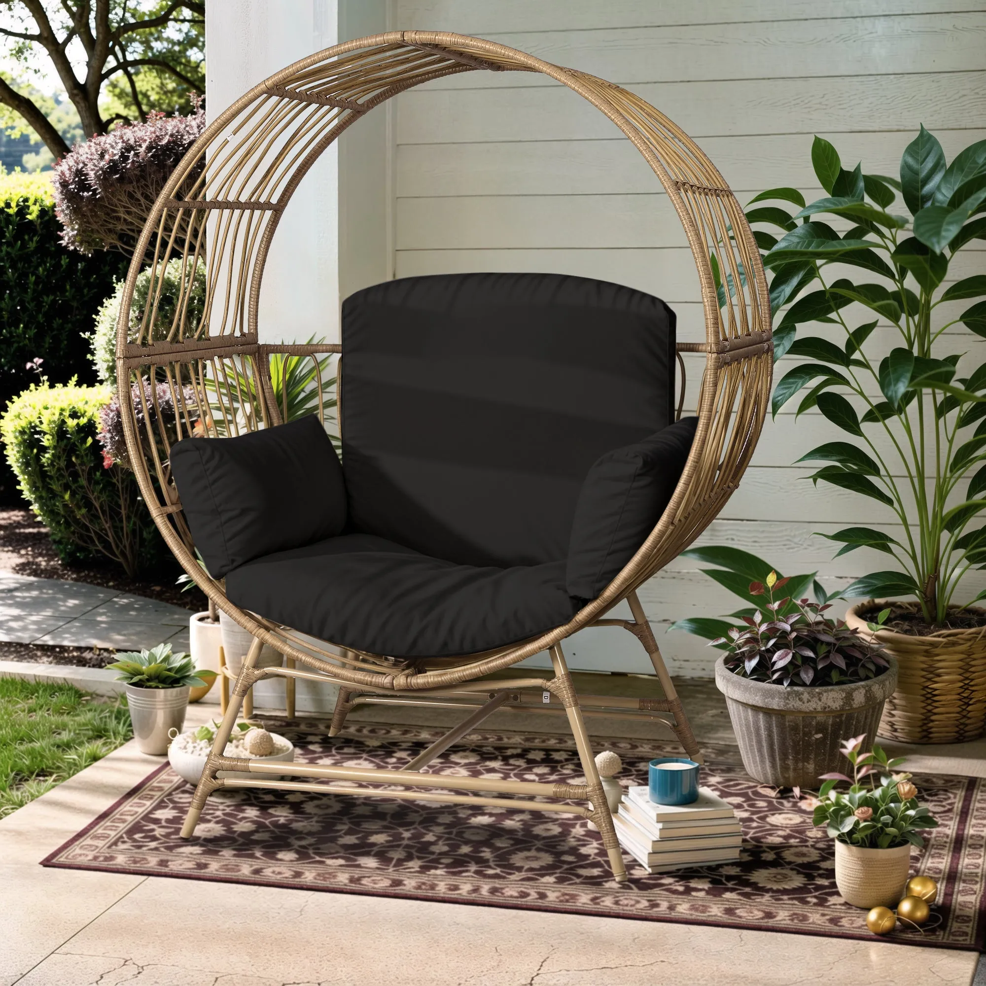 Wicker Round Egg Chair