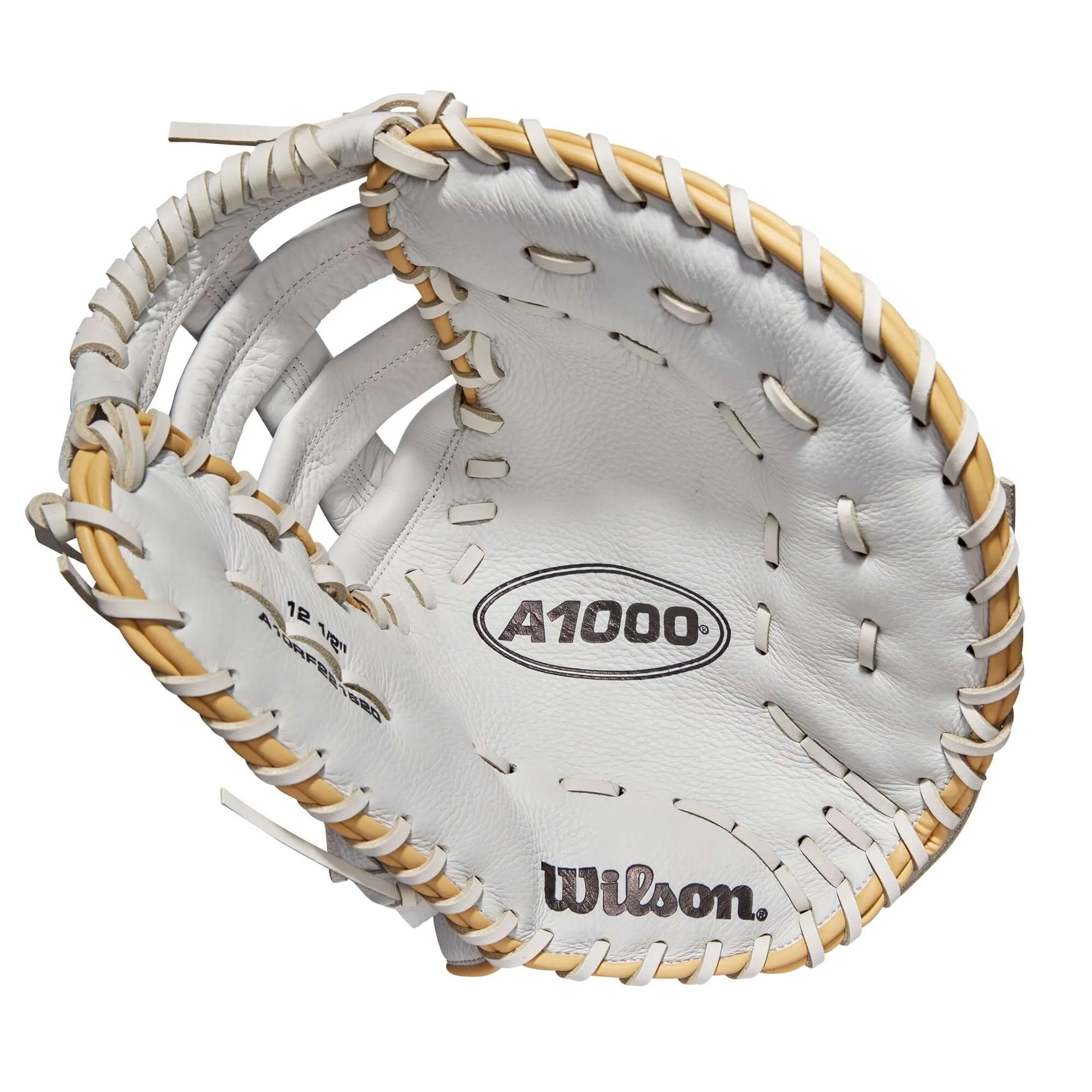 Wilson A1000  Fastpitch 1620 1B Mitt LHT 12.5 White/Blonde/Grey